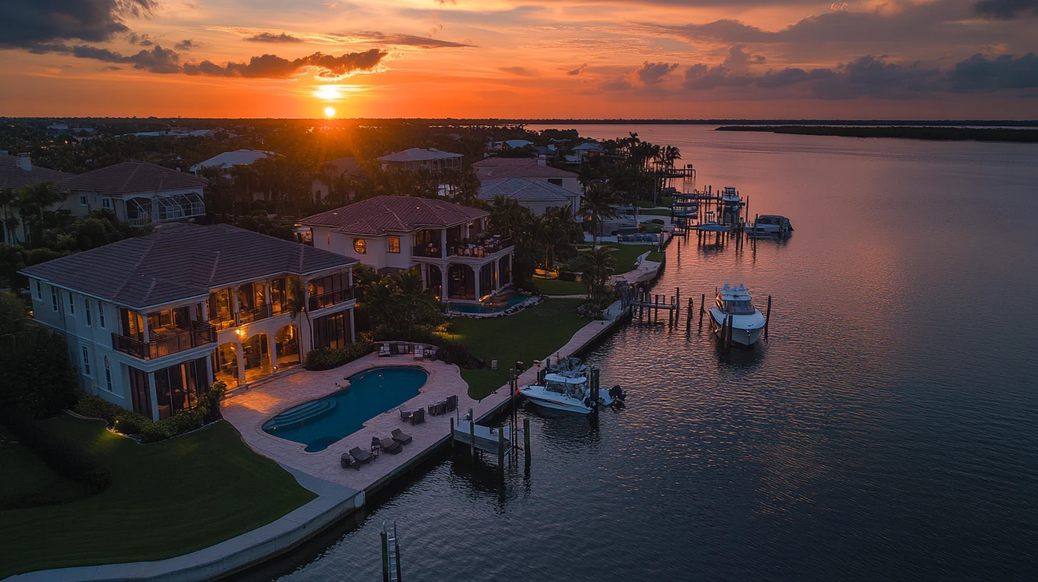 Gated waterfront and golf estate near Burnt Store on Charlotte Harbor