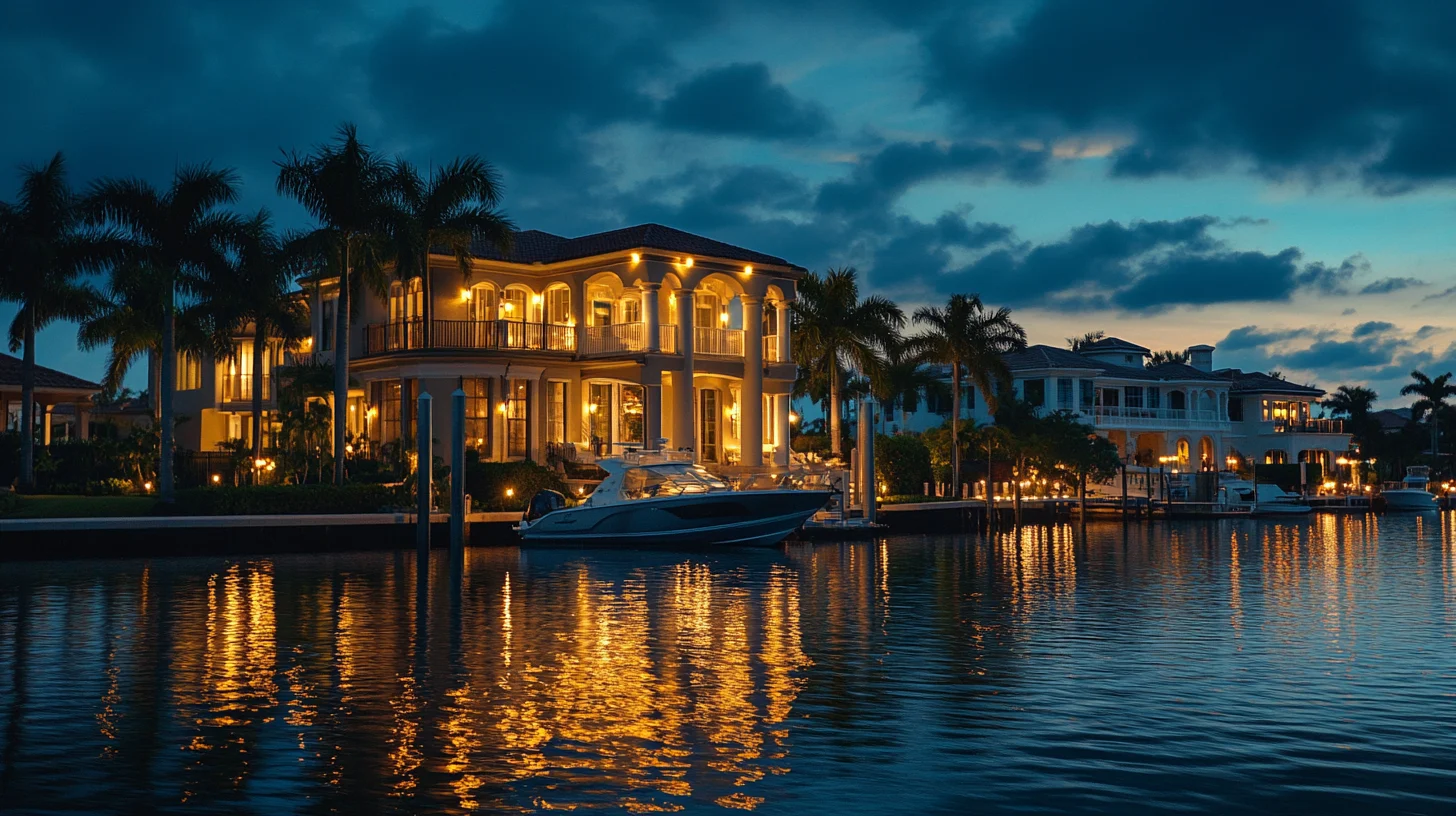 Cape Coral waterfront village home at Cape Harbour