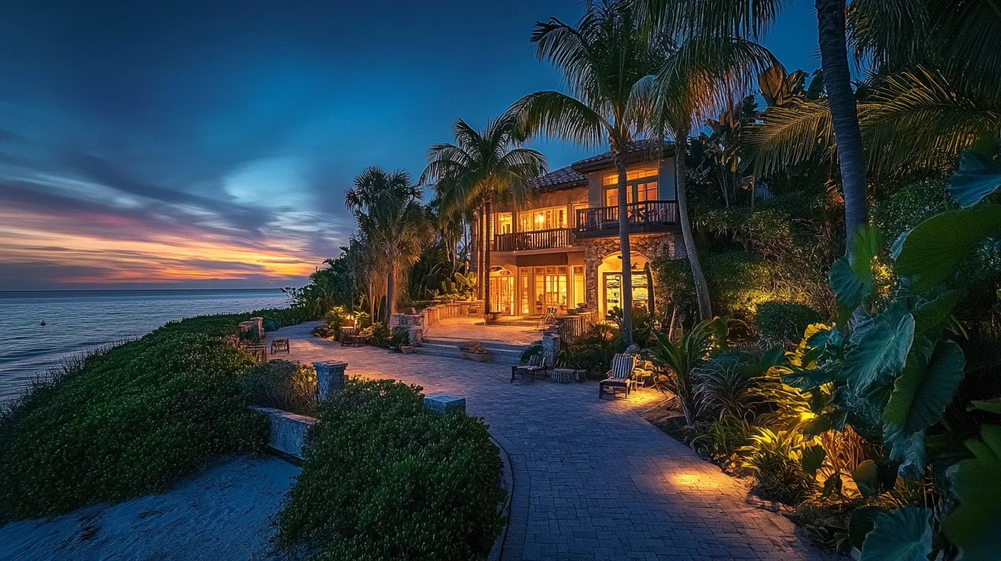 Secluded Gulf-front estate on Captiva Island