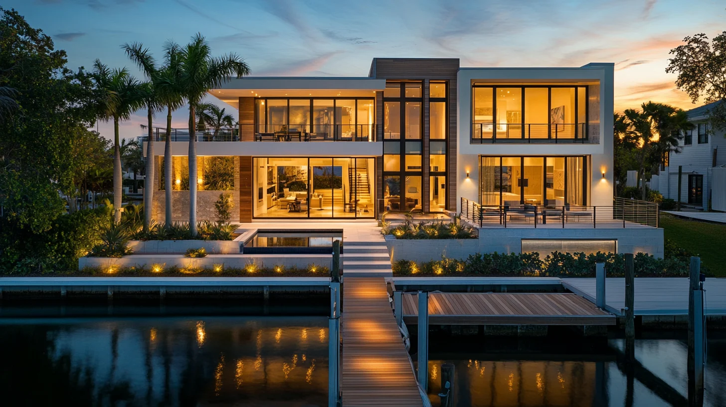 Newly rebuilt modern waterfront home on Estero Island, Fort Myers Beach