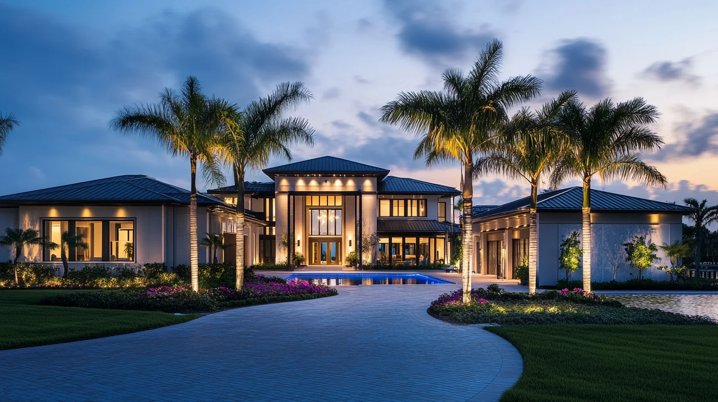 Gated waterfront golf estate in Gulf Harbour, Fort Myers